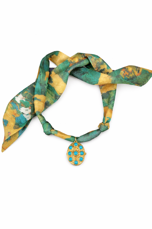 The Scarf Locket: Rosa in Verdant Chinoiserie
